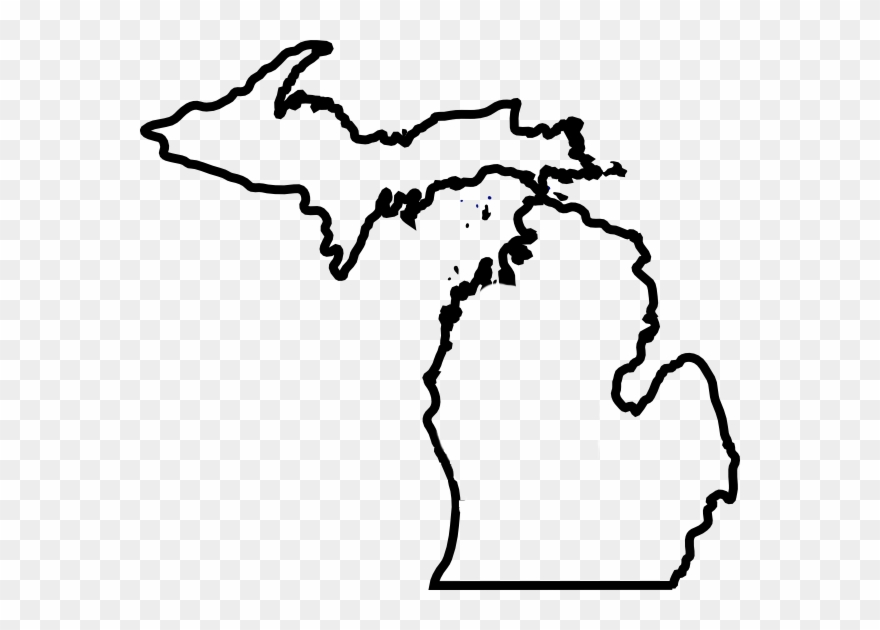 Zap Zone Michigan Map Thick Outline Hi Rh Zap Zone Clipart