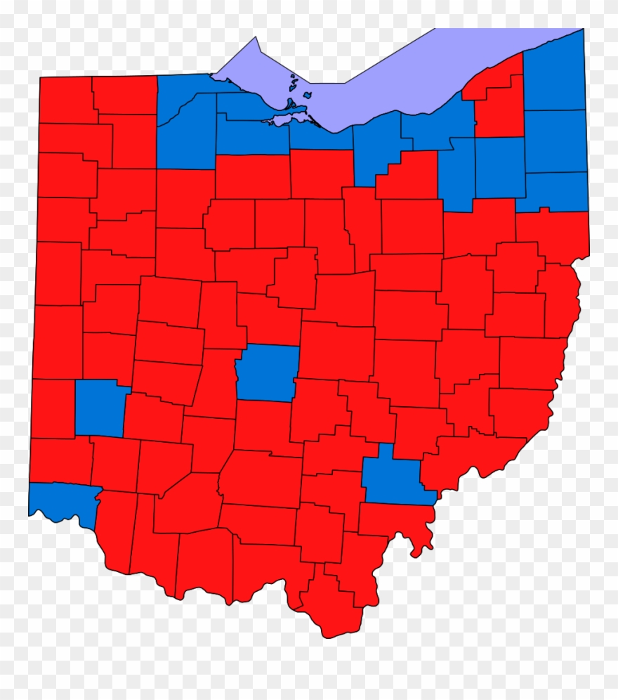 Presidential Election Results In Ohio By County [credit Clipart