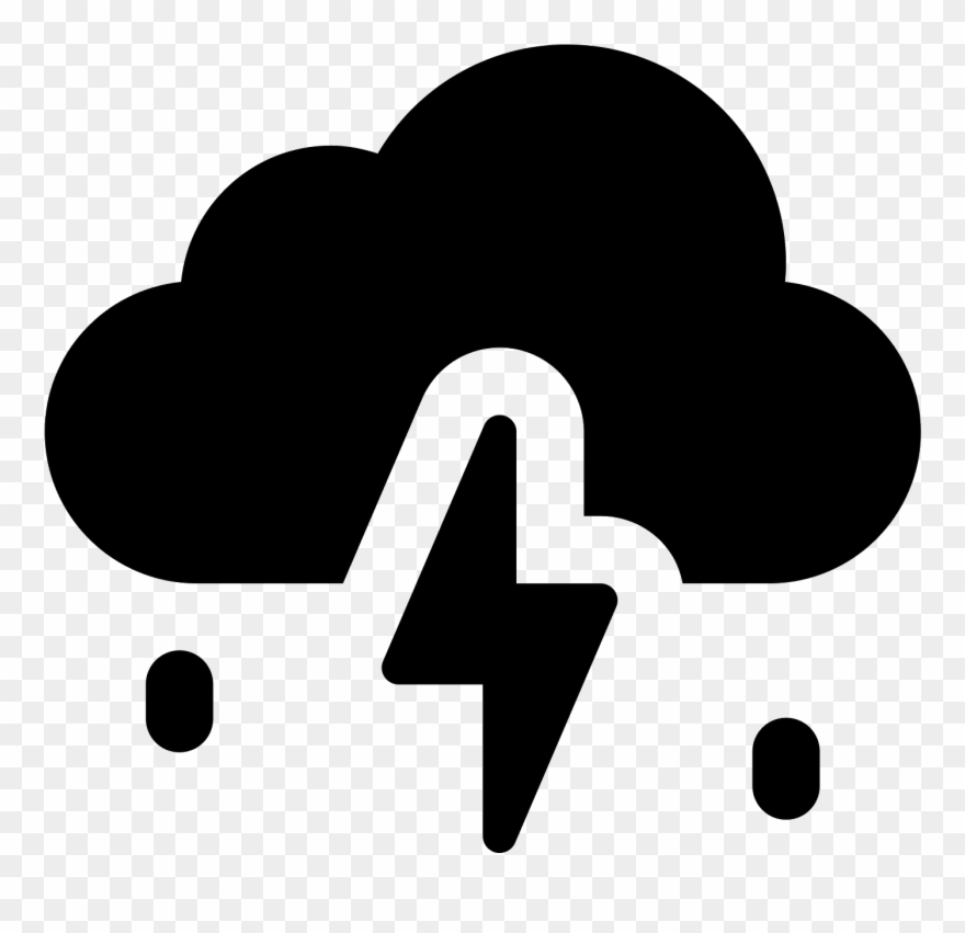 The Icon Is A Stylized Depiction Of A Storm Cloud Clipart