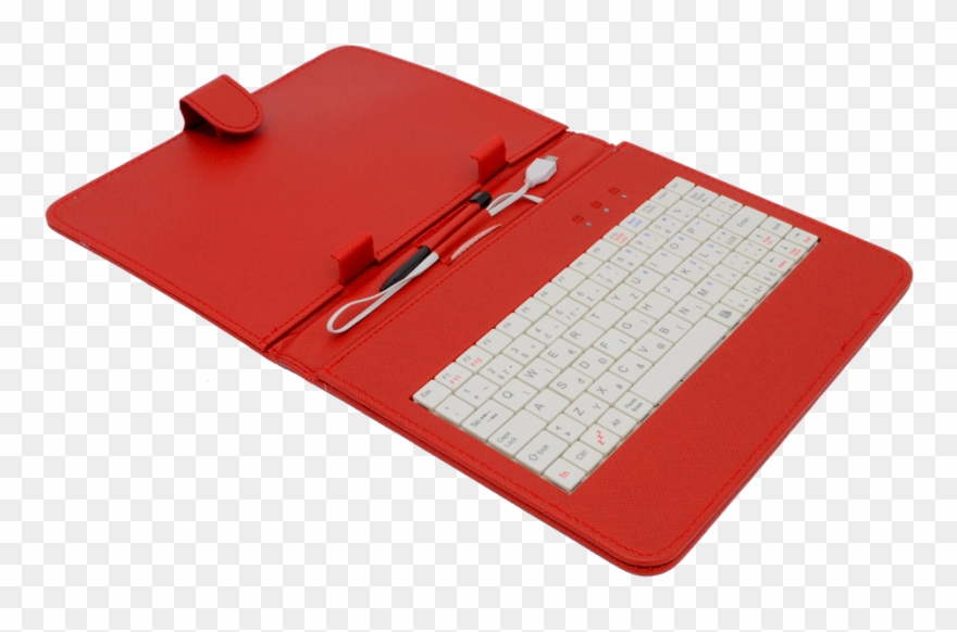 Airen Aitab Leather Case 2 With Usb Keyboard 8" Red Clipart