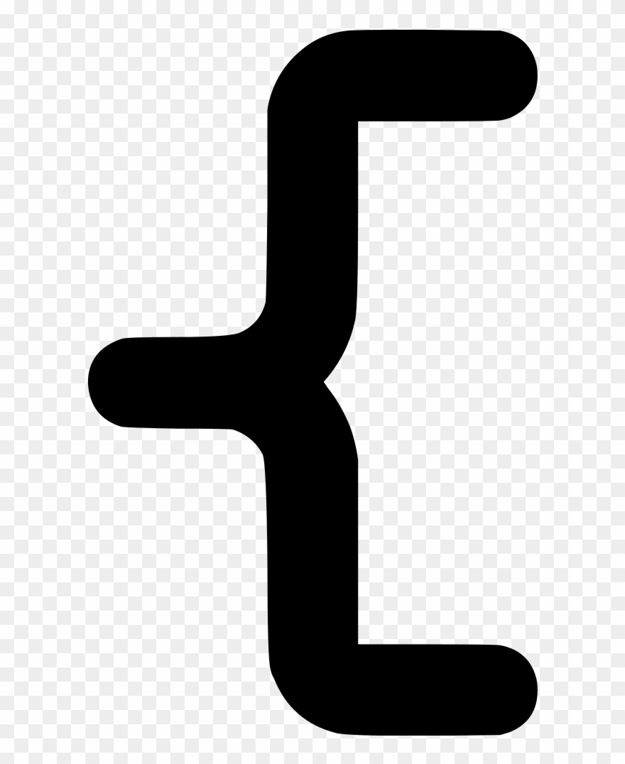 Ocr-a Char Left Curly Bracket Clipart