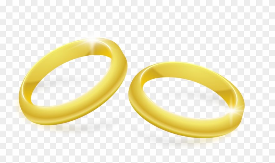 Clipart - Gold Rings - Png Download