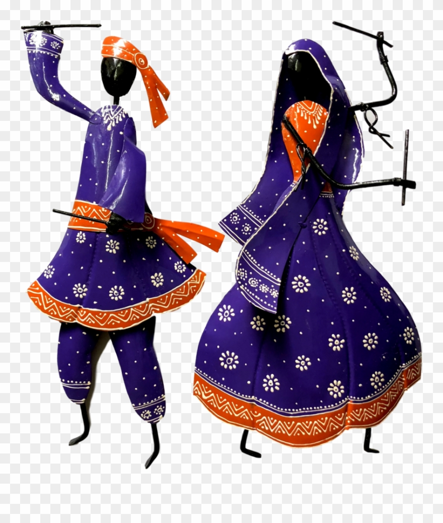 Couple Folk Dance Wall Hanging Violet Multi Color Clipart