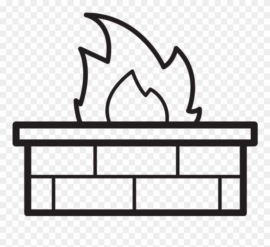 Walls & Pillars Firepit Clipart