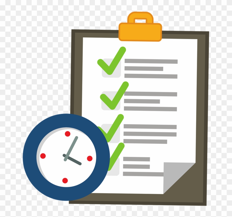 Icon Showing Clock And Inventory Checklist Clipart