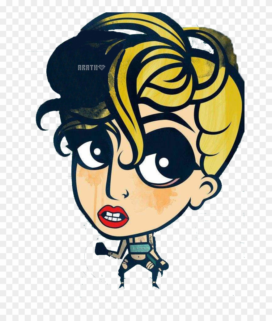 Ladygaga Cartoon Png Packs Clipart