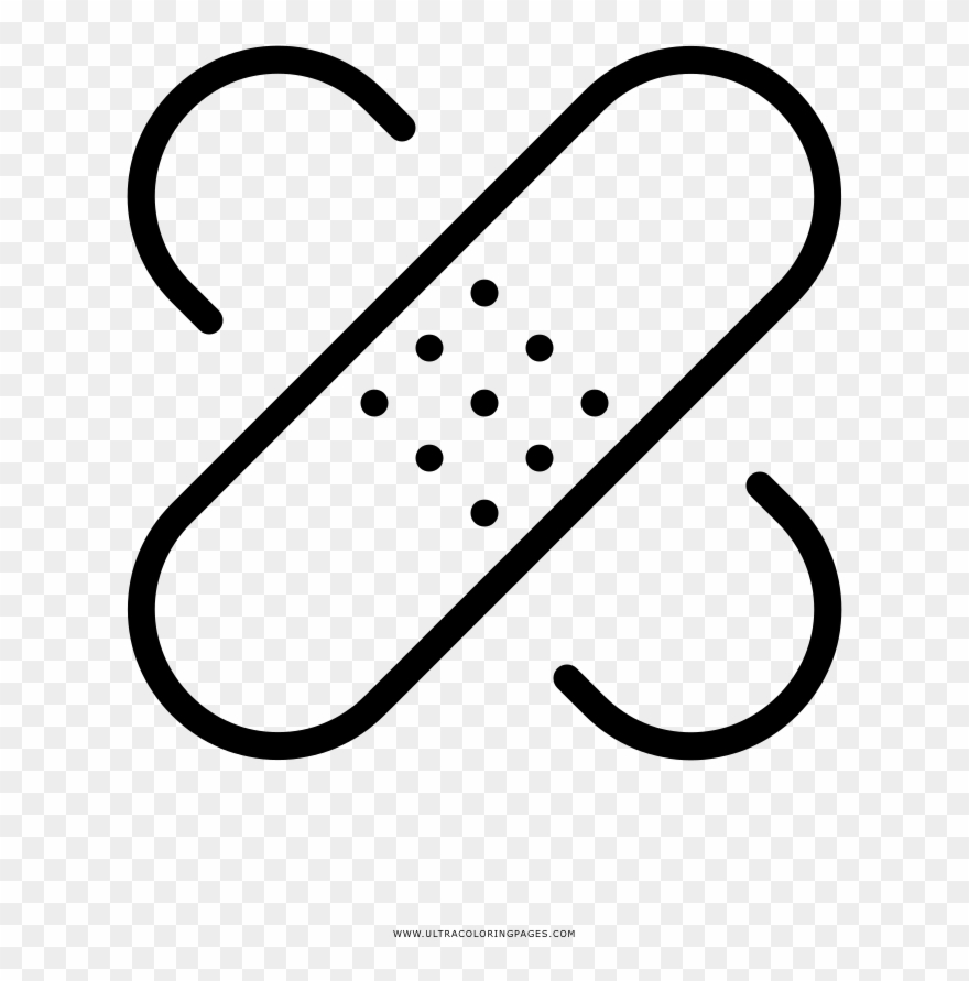 Band Aid Coloring Page Clipart
