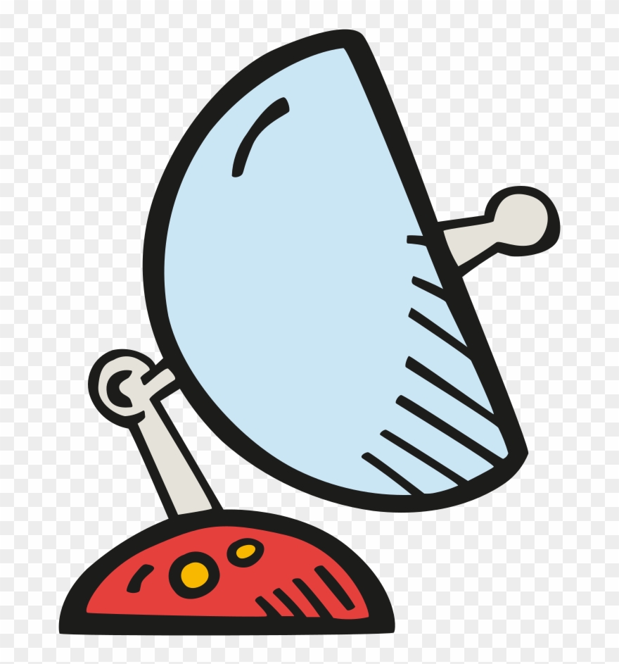 Space Satellite Dish Icon Clipart