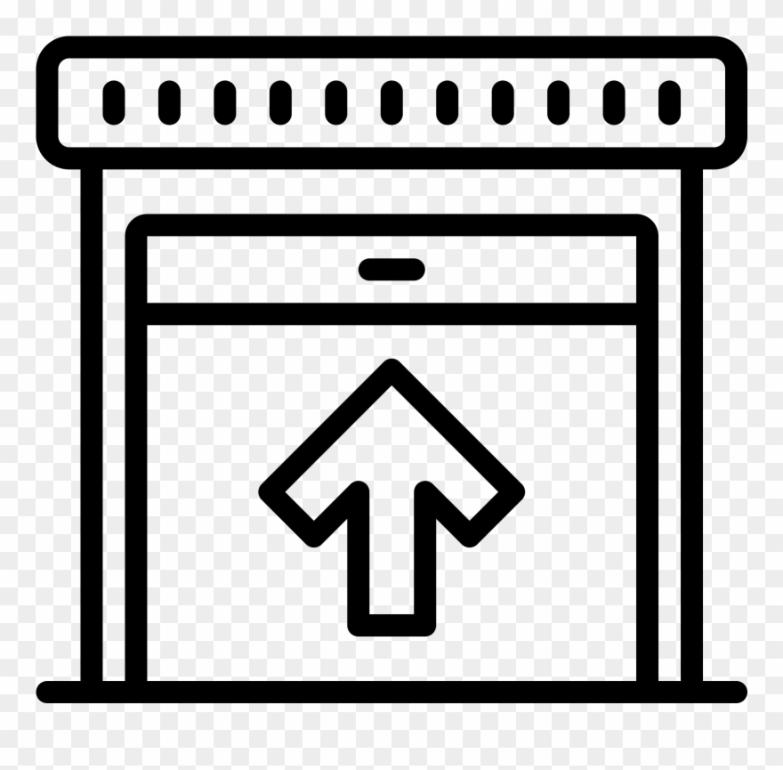 Open Garage Door Icon Clipart