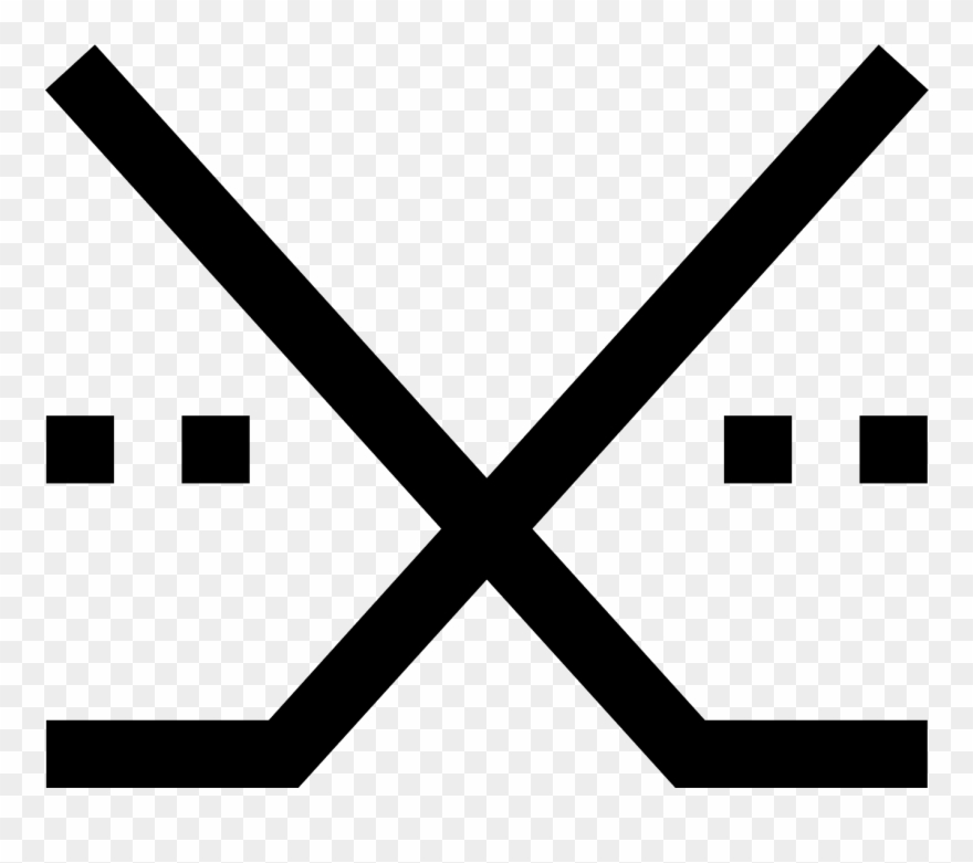 This Logo Has Two Lines Shaped Like Hockey Sticks Crossed Clipart
