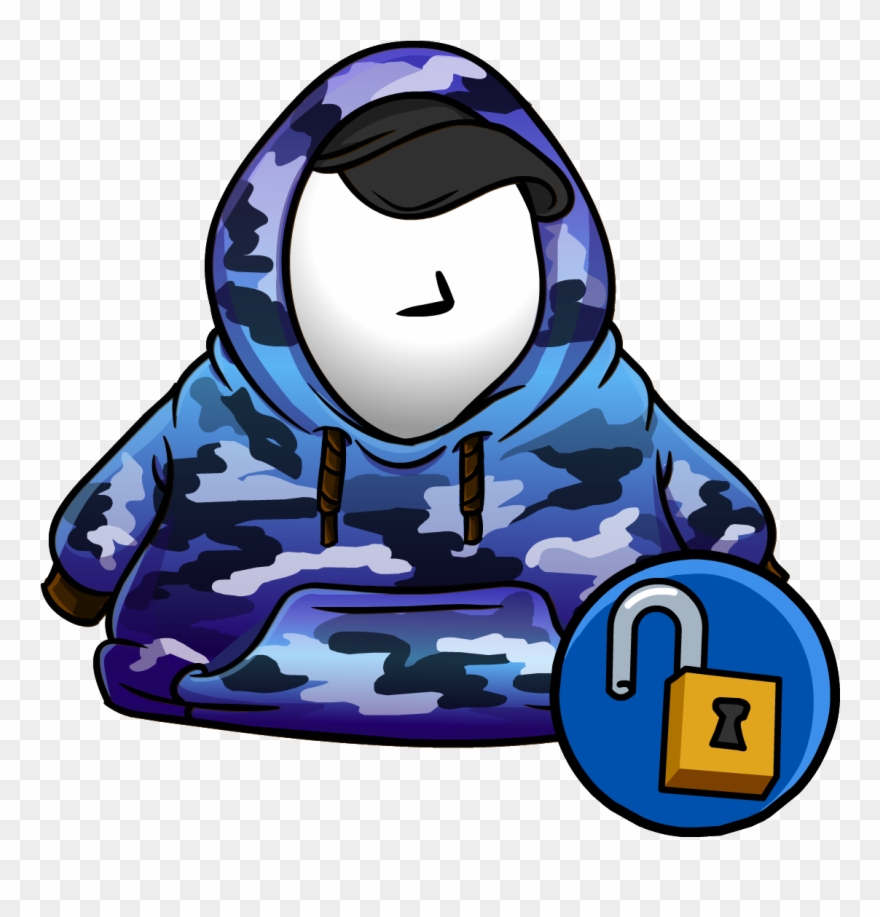 Blue Hip Hop Hoodie Clipart