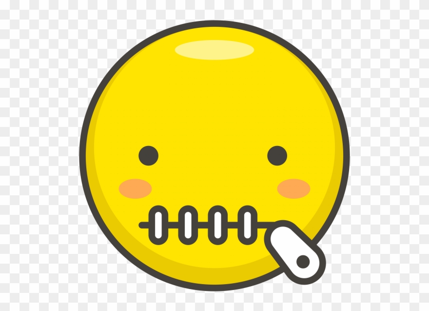 Zipper Mouth Face Emoji Clipart