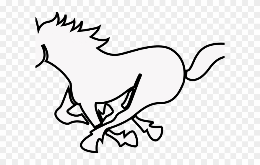 Stallion Clipart Horse Outline - Png Download