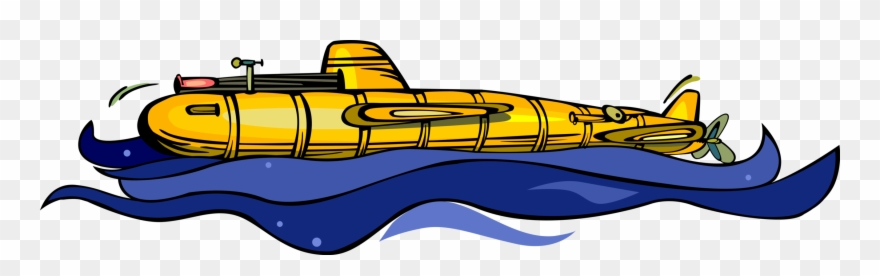 Vector Illustration Of Prototype Navy Submersible Under Clipart