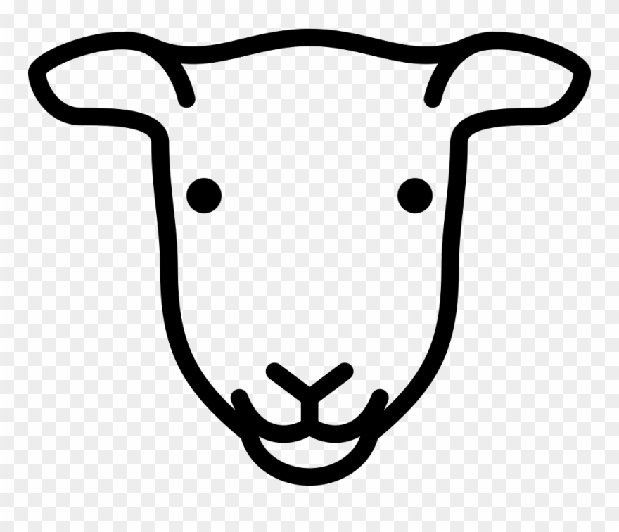 Female Sheep Head Clipart