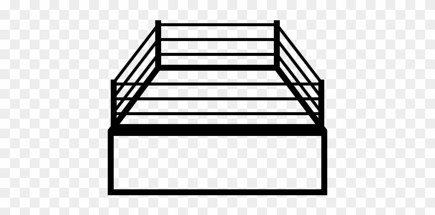 Wrestling Ring Rubber Stamp Clipart