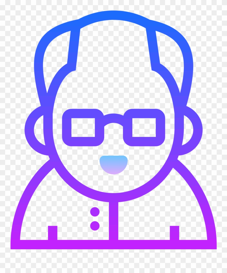 A Logo Of A Head Indicating An Older Man Clipart