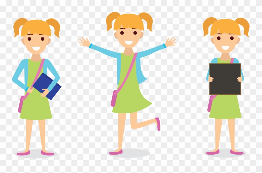 School Girl Clipart