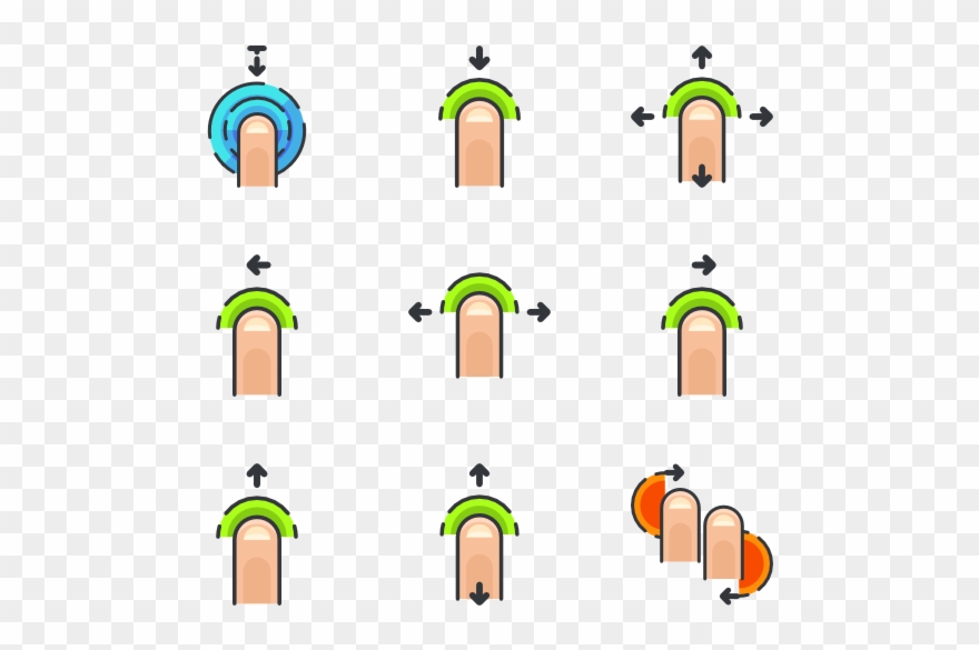 Finger Gestures Clipart