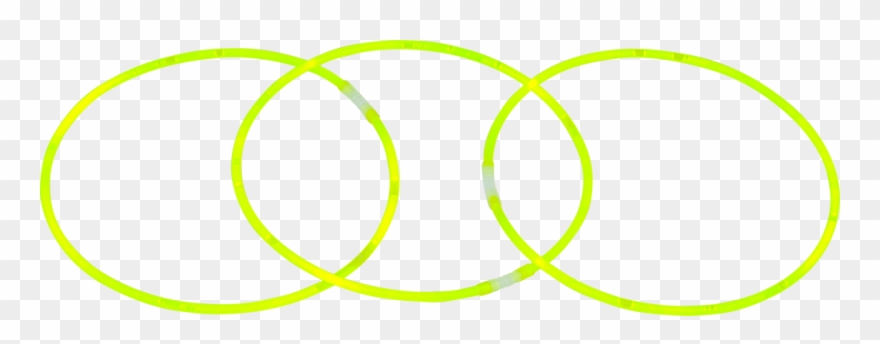 Glow Necklace-3 Pcs, Yellow, Large Clipart