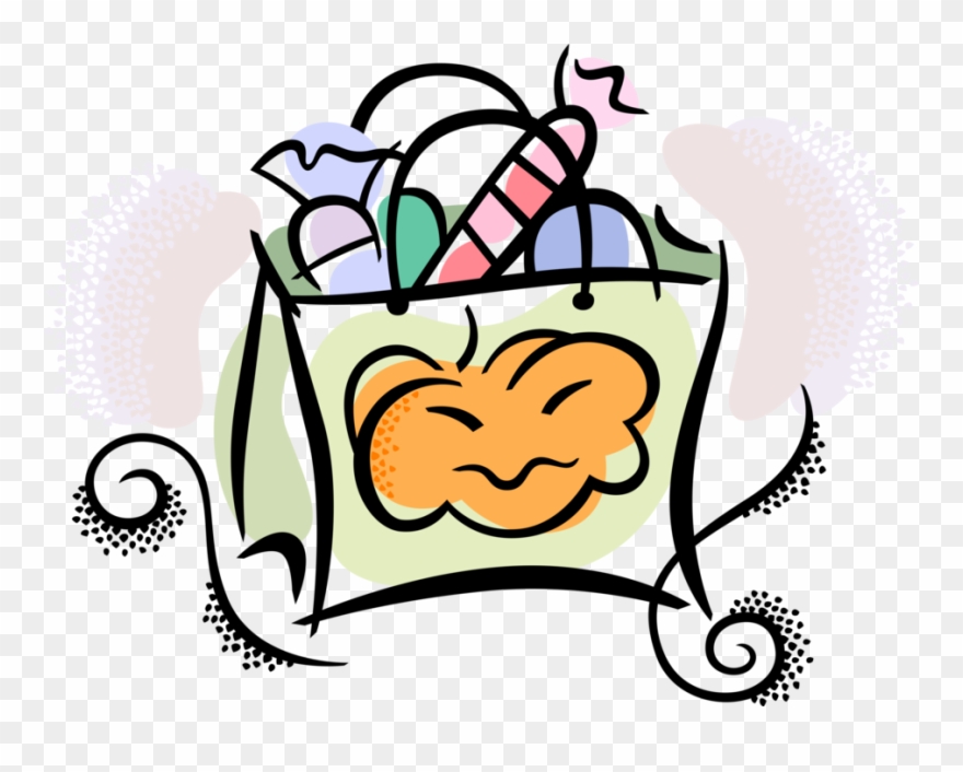 Vector Illustration Of Halloween Candy In Trick Or Clipart