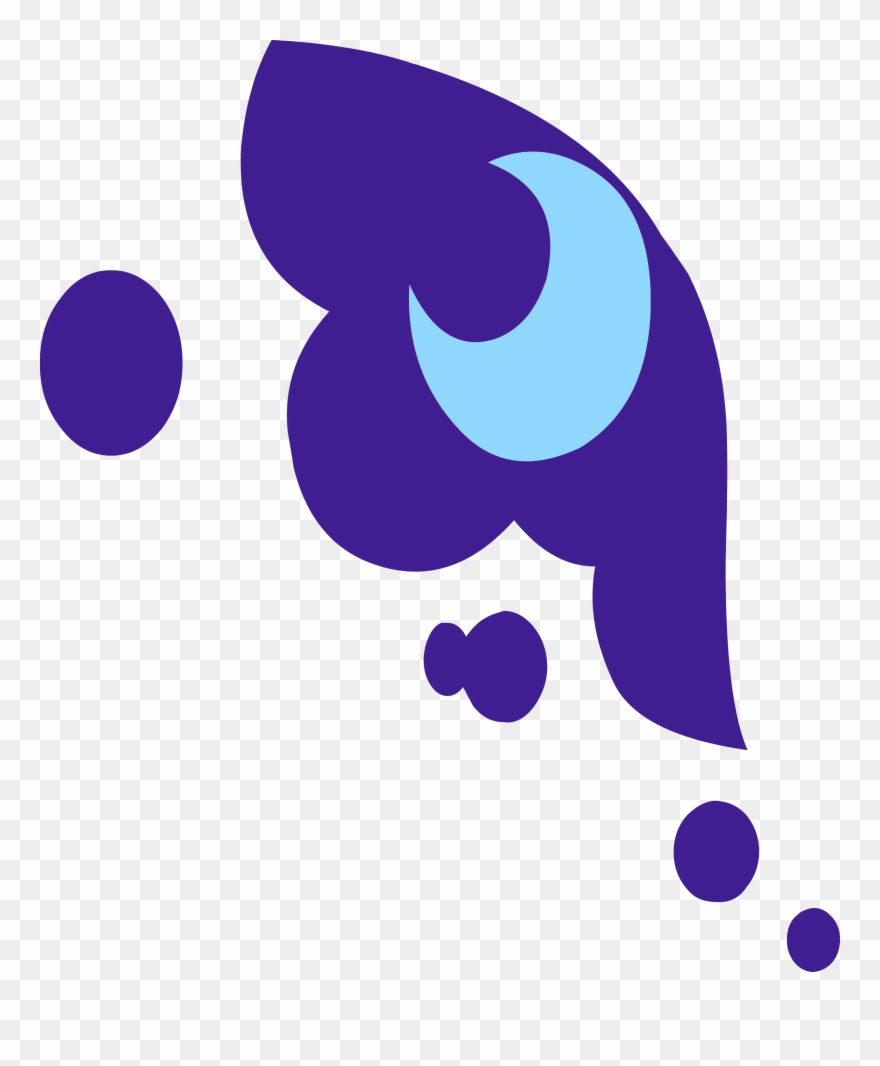 Light Blue Crescent Moon On A Indigo Background Clipart