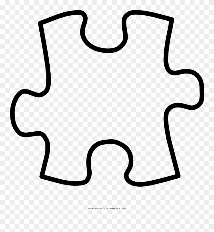 Puzzle Piece Coloring Page Clipart