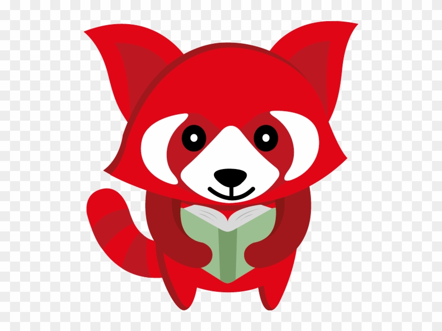 Red Panda Learning Logo Wagging Its Tail Clipart