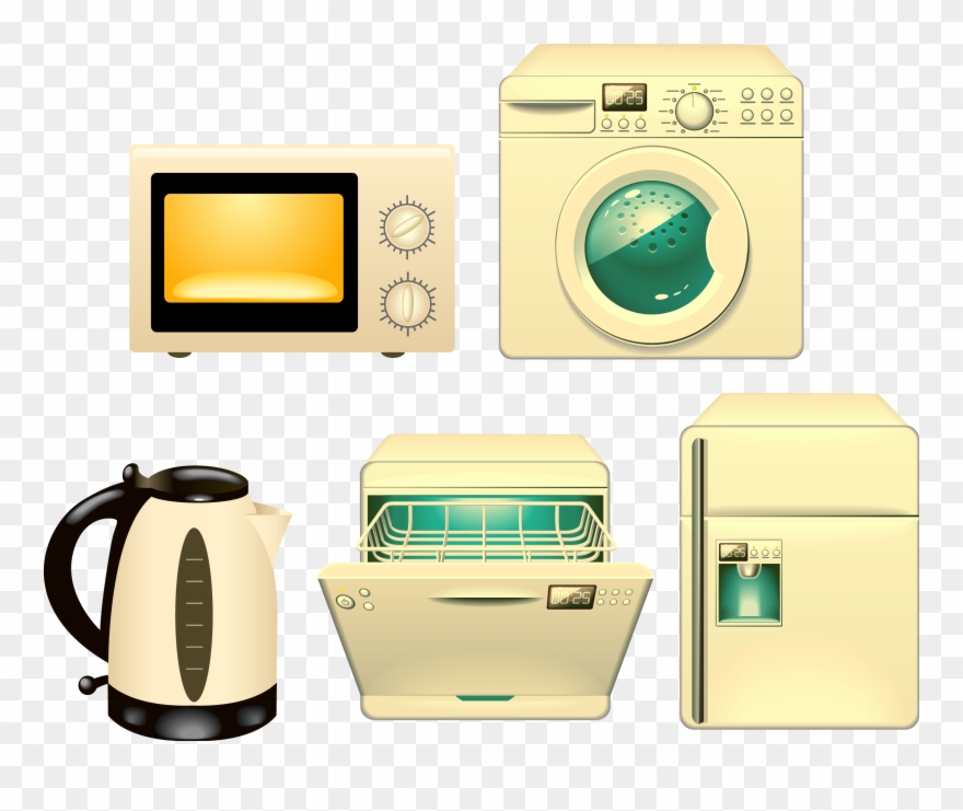 Refrigerator Washing Machine Household Clipart