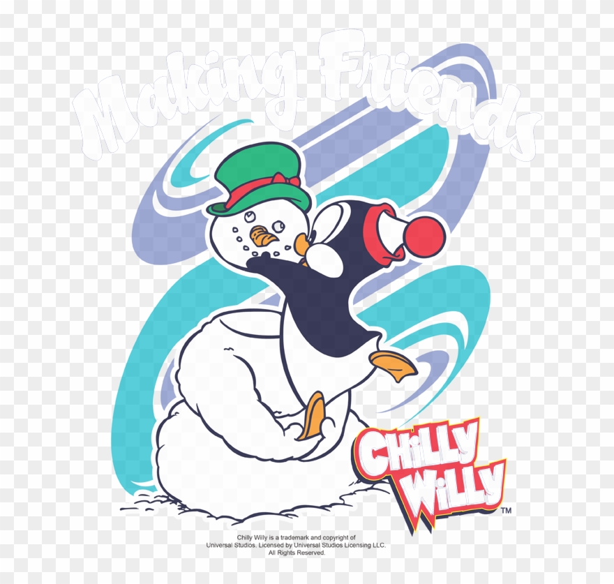 Chilly Willy Making Friends Men's Regular Fit T-shirt Clipart