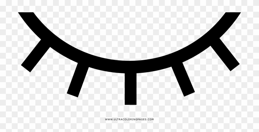 Closed Eye Coloring Page Clipart