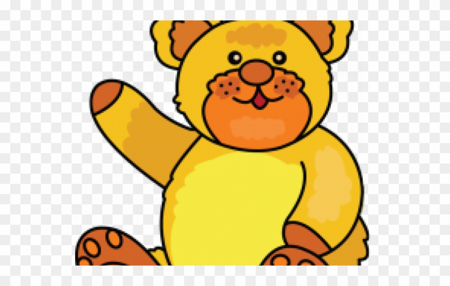 Drawn Teddy Bear Yellow Clipart