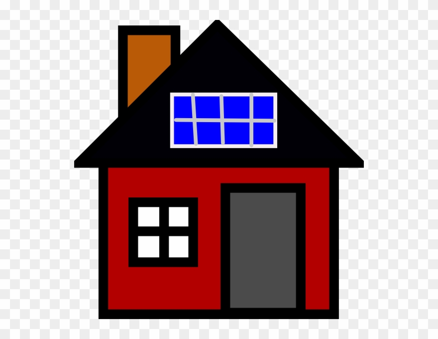 House With Solar Clip Art At Clker - Shapes In Everyday Objects - Png Download