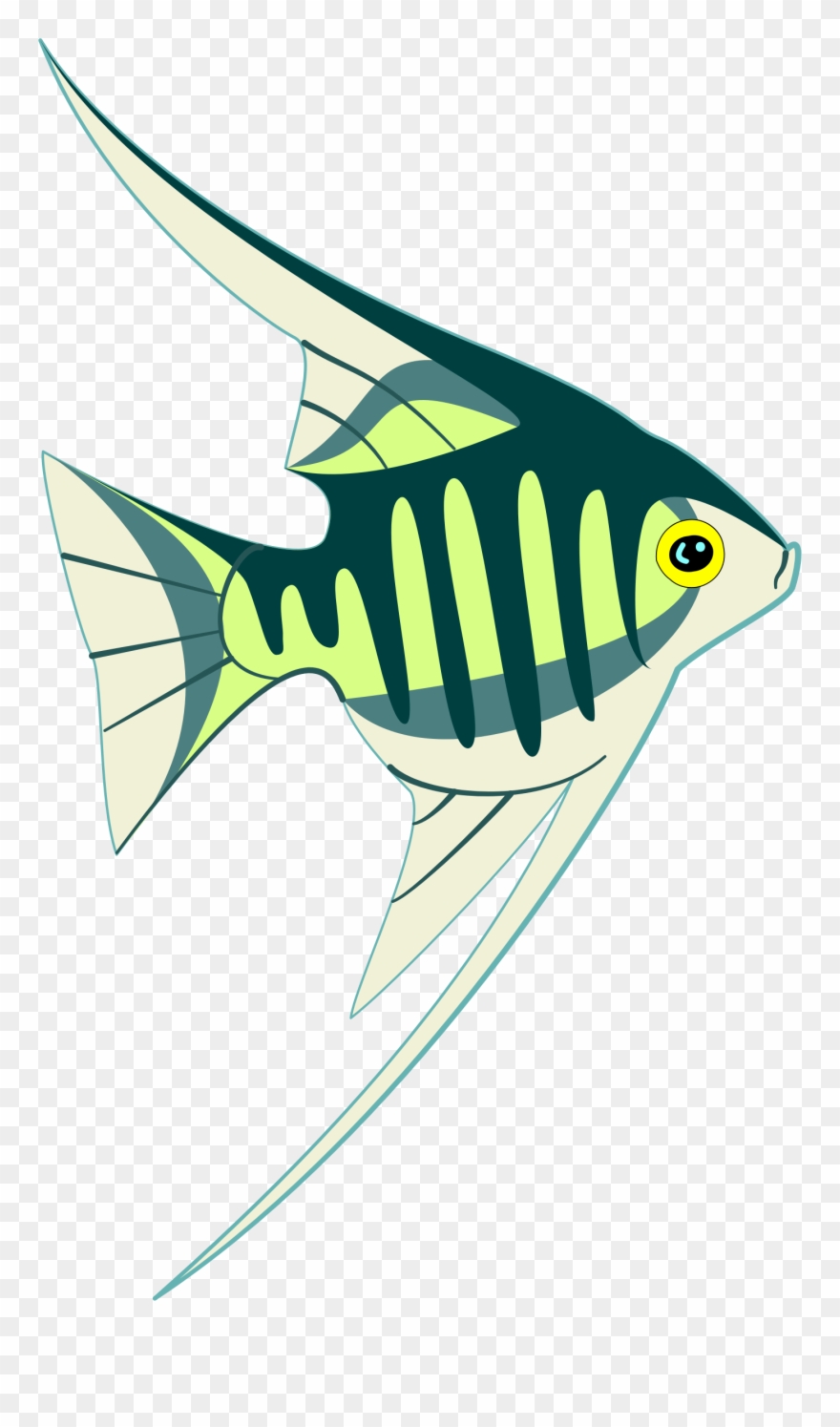 Cartoon Tropical Fish Clip Art - Clip Art - Png Download