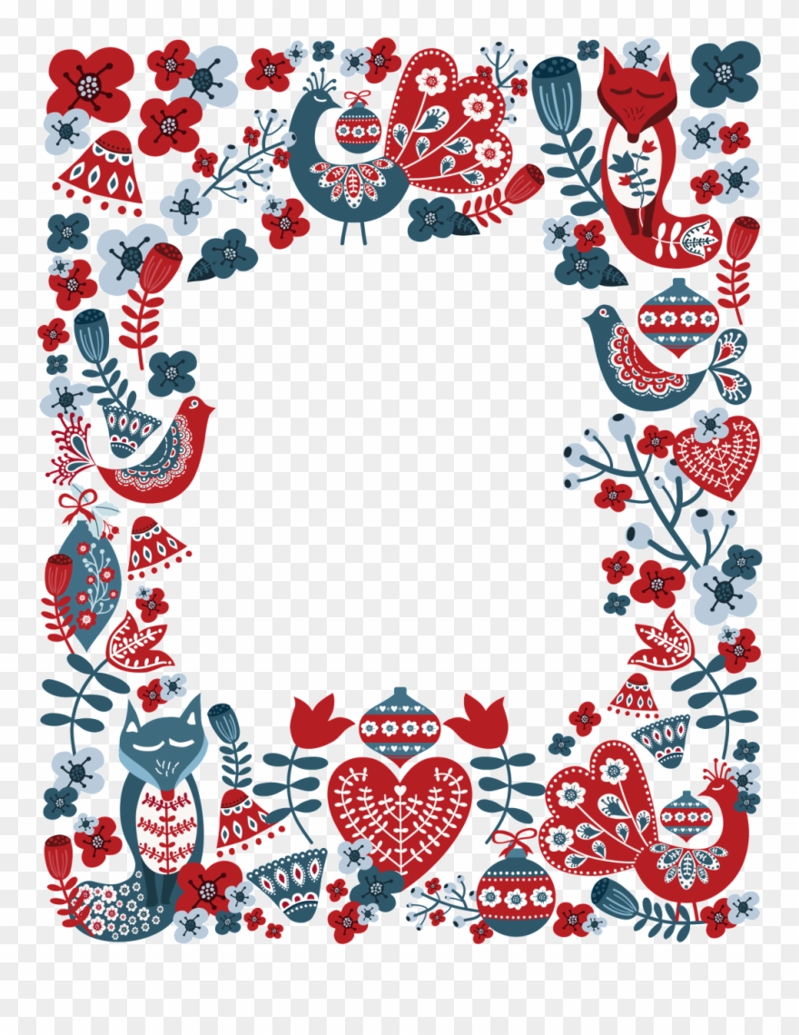 Watercolor Transparent Christmas Border Png - Transparent Background Christmas Border Clipart
