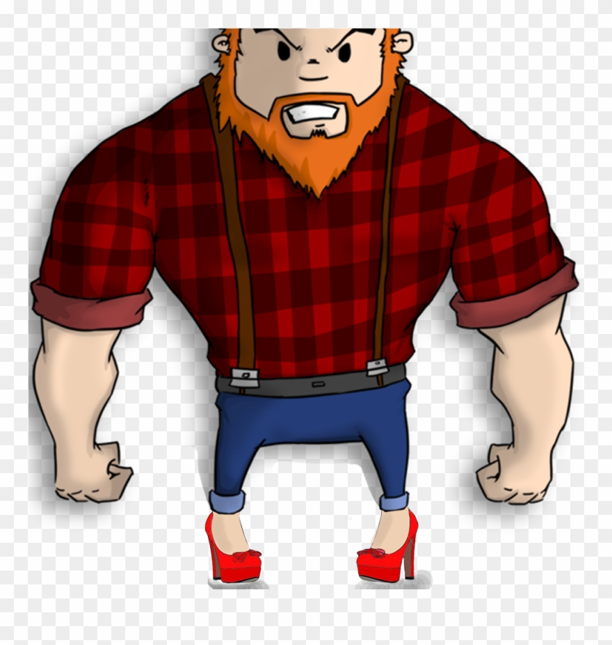 Burly Heeled Men - Burly Men Clipart - Png Download