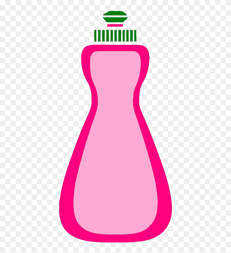 Pink Dishwasher Kitchen - Dish Washing Soap Cartoon Clipart