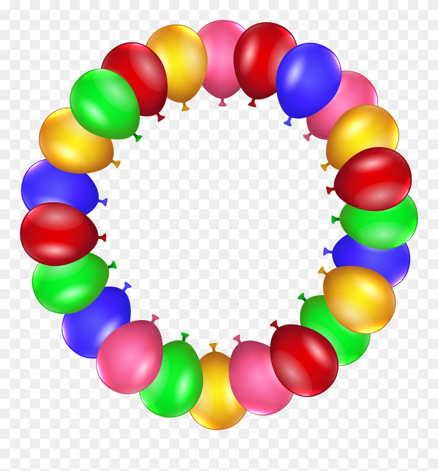 Balloon Border Frame Png Clip Art Transparent Png