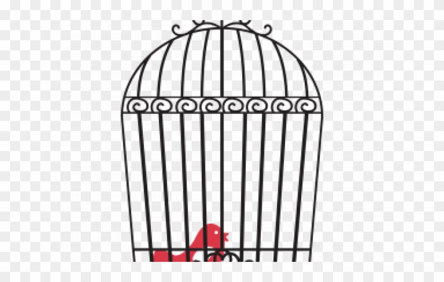 Cage Clipart Caged Bird - Bird Cage Clipart Png Transparent Png