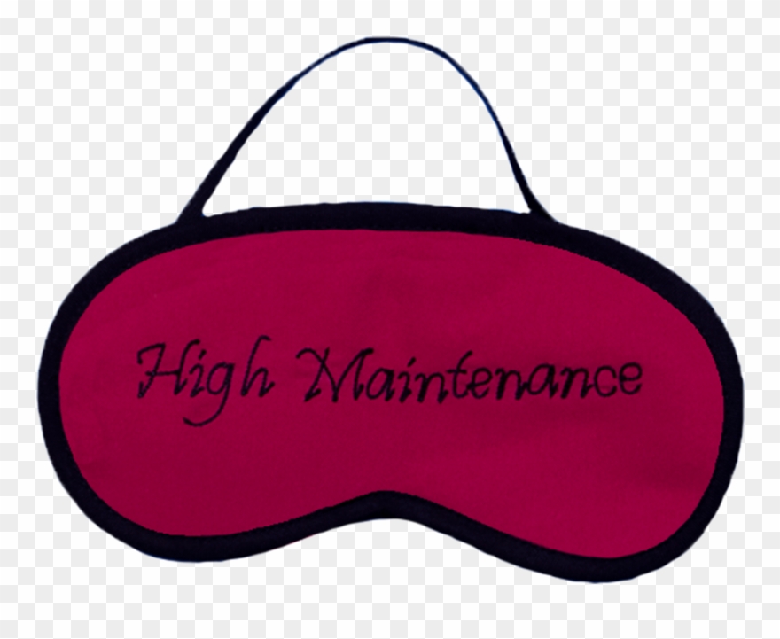 High Maintenance Pink Eye Mask - Transparent Sleeping Eye Mask Clipart