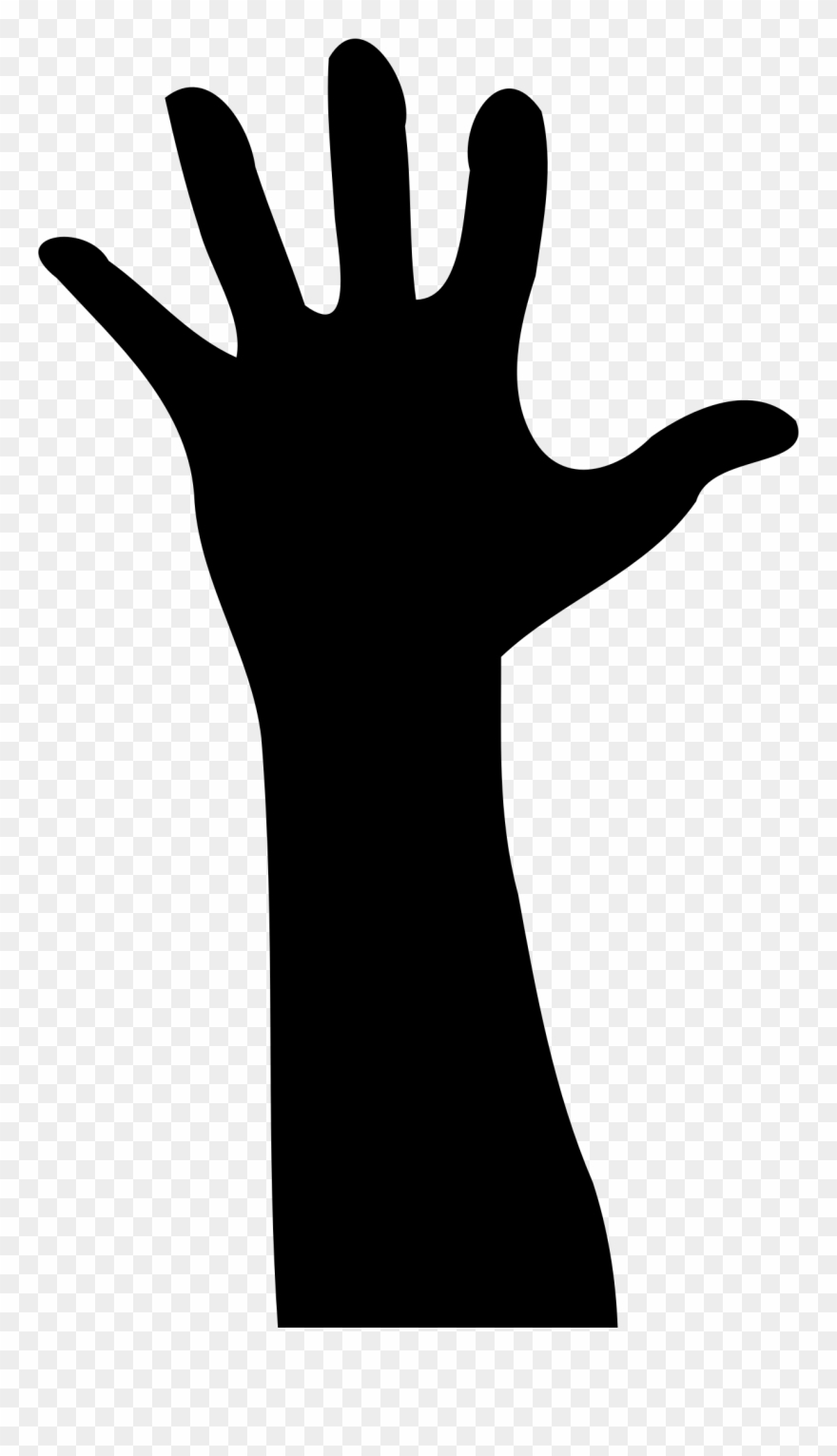 Hand Clipart Silhouette - Png Download