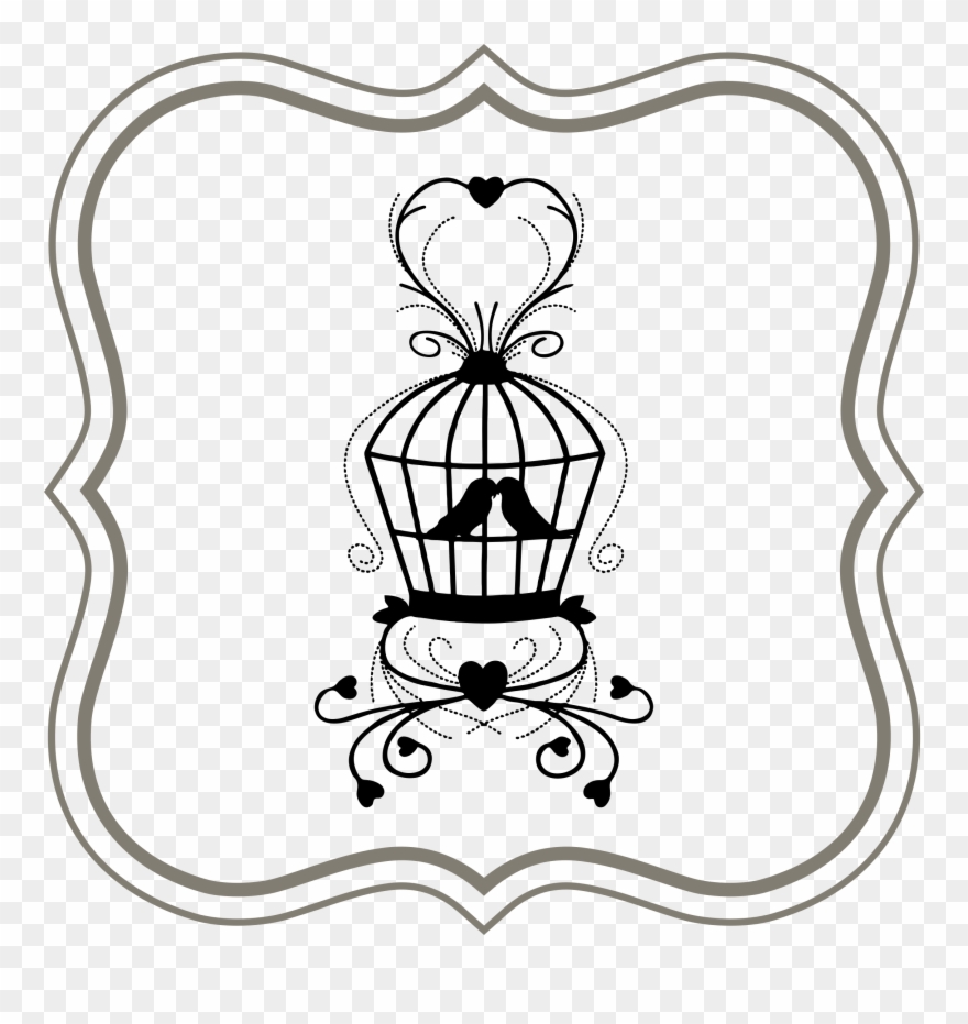 Love Birds Clipart Frame Png - Kandang Burung Hantu Vektor Transparent Png