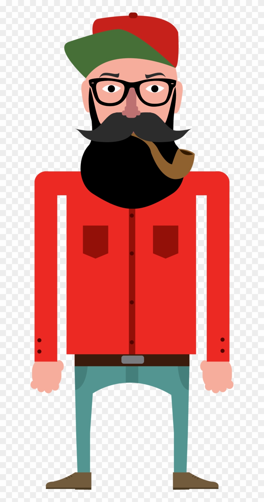 Hipster Clipart Lumberjack - Png Download