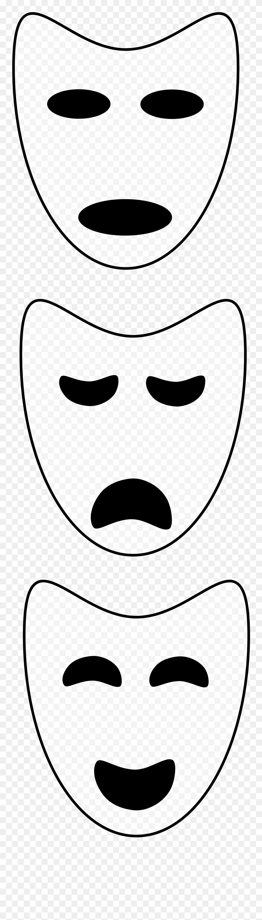 File - Drama Masks - Svg - Theatre Of Ancient Greece Clipart