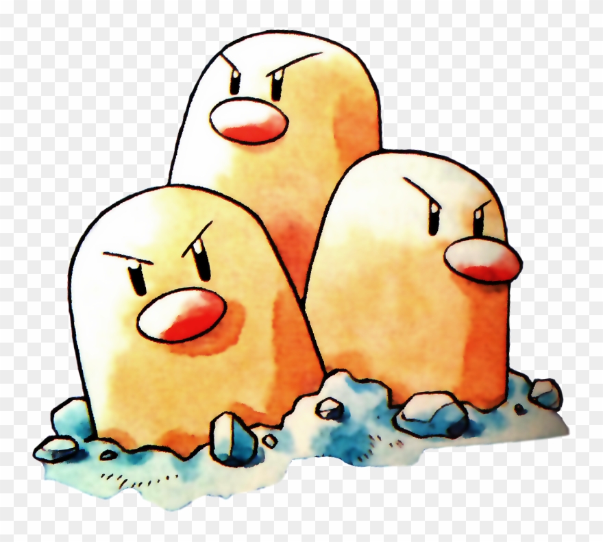This Game Is Intent On Giving Me A Heart Attack - Dugtrio Ken Sugimori Clipart