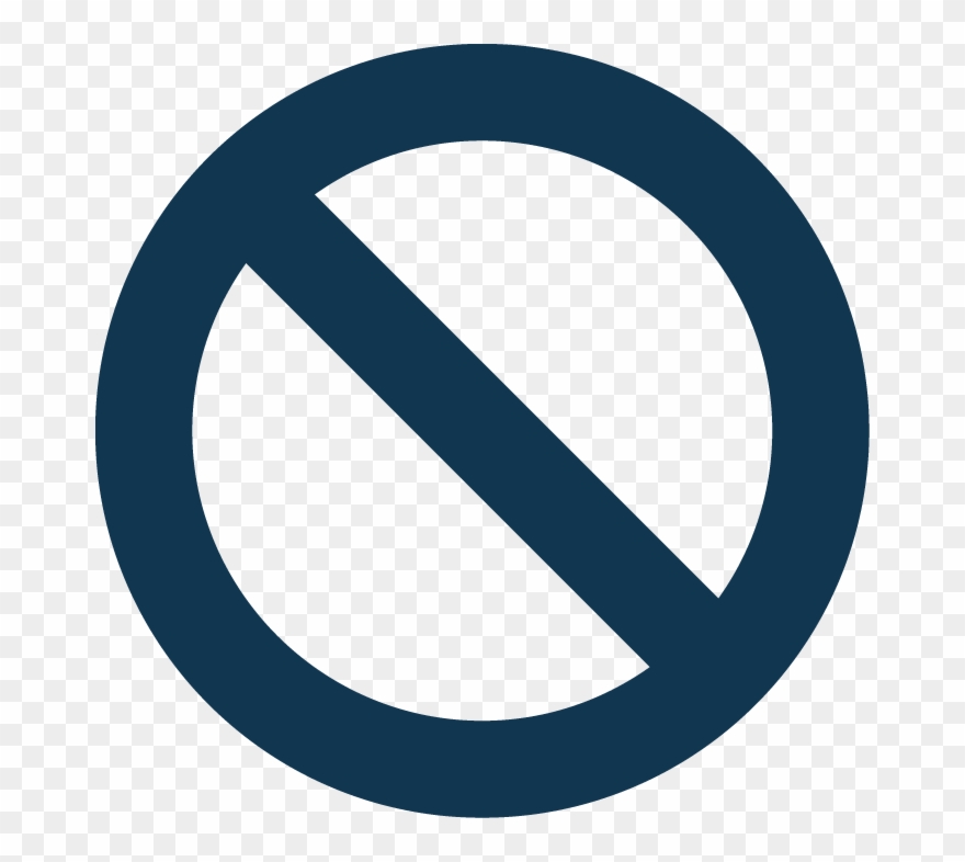 The Convention Prohibits - Circle With A Line Through It Png Clipart
