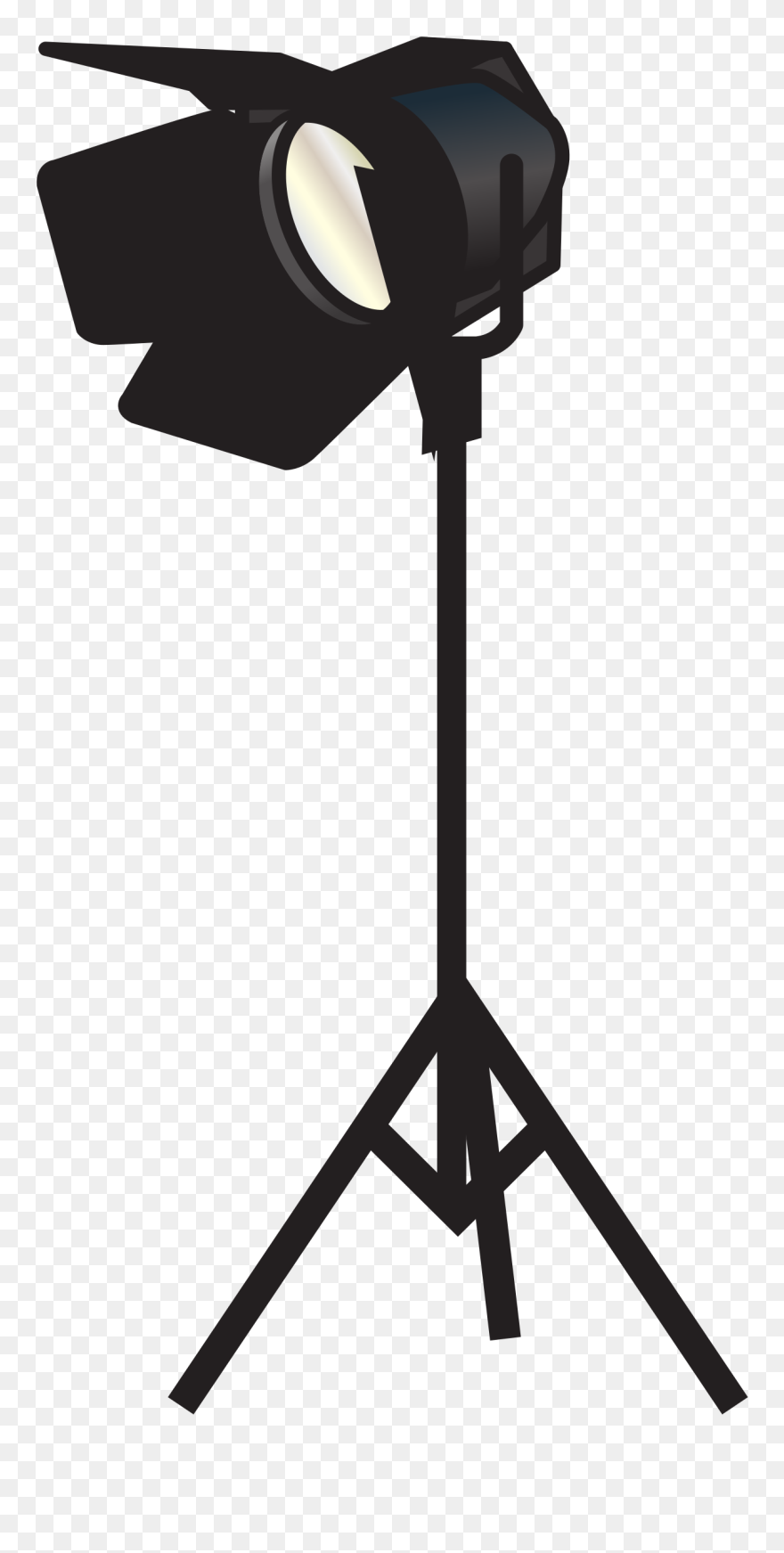 Theater Or Studio Spotlight On Tripod - Studio Spotlight Clipart
