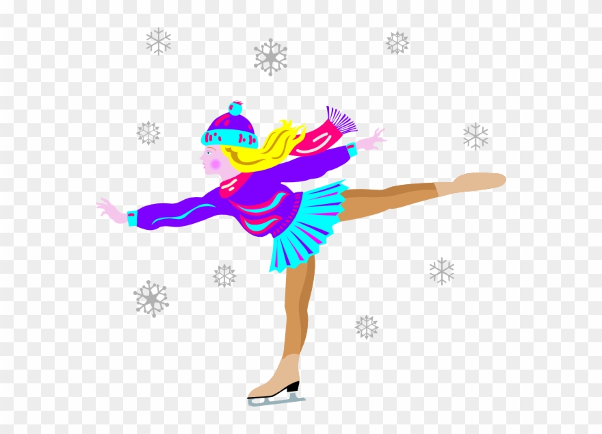Ice Skating Clip Art - Girl Ice Skating Png Transparent Png