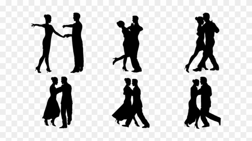 Sillhouettes Of Various Dancing Figures - Silhouette Clipart