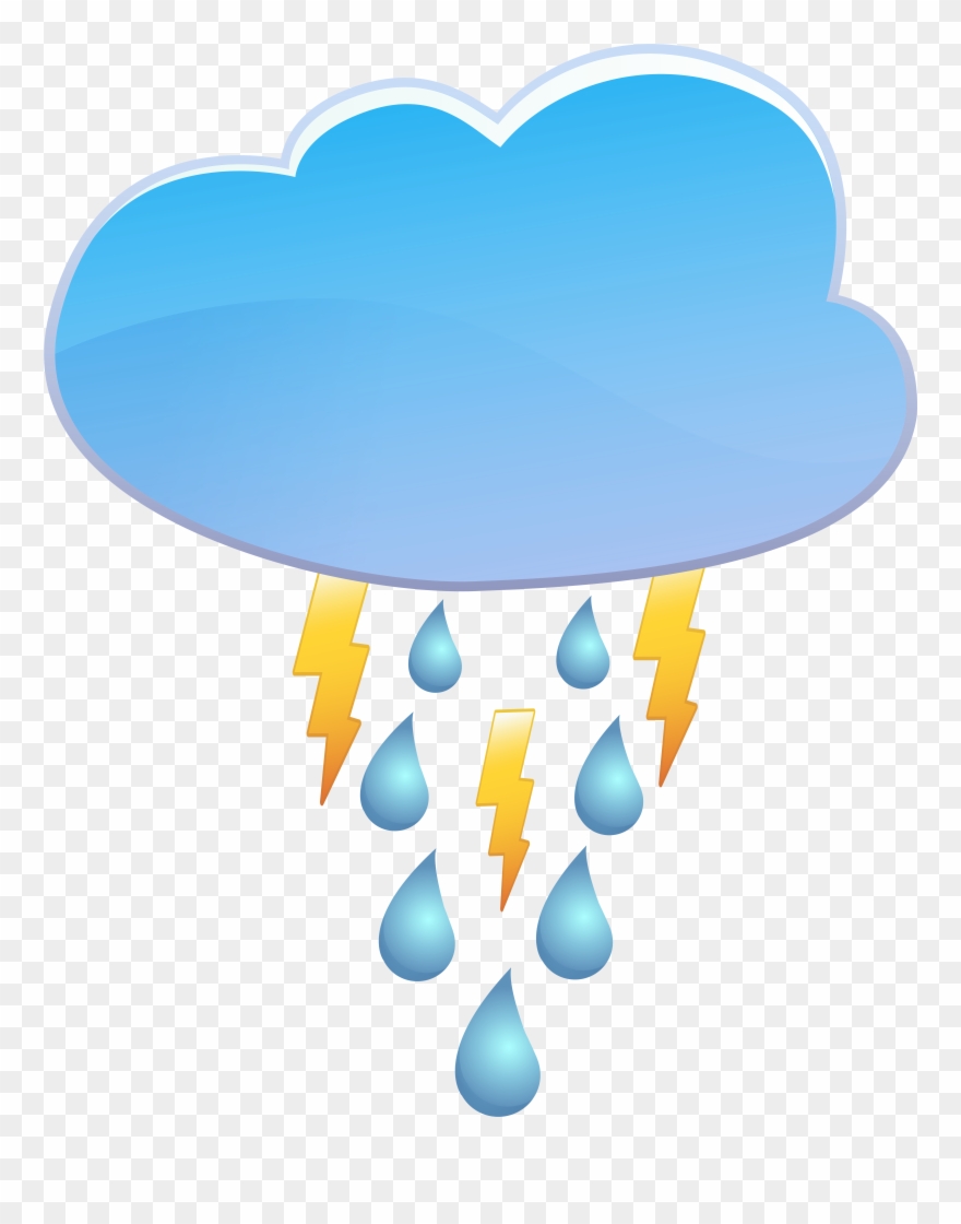 Cloud Rain And Thunder Weather Icon Png Clip Art Transparent Png